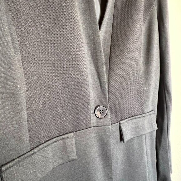 Notations Black One-Button Textured Blazer Jacket Women's size Large - Picture 3 of 9